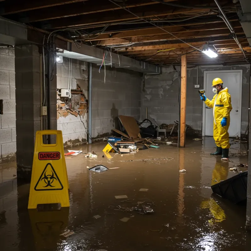 Flooded Basement Electrical Hazard in Abram, TX Property